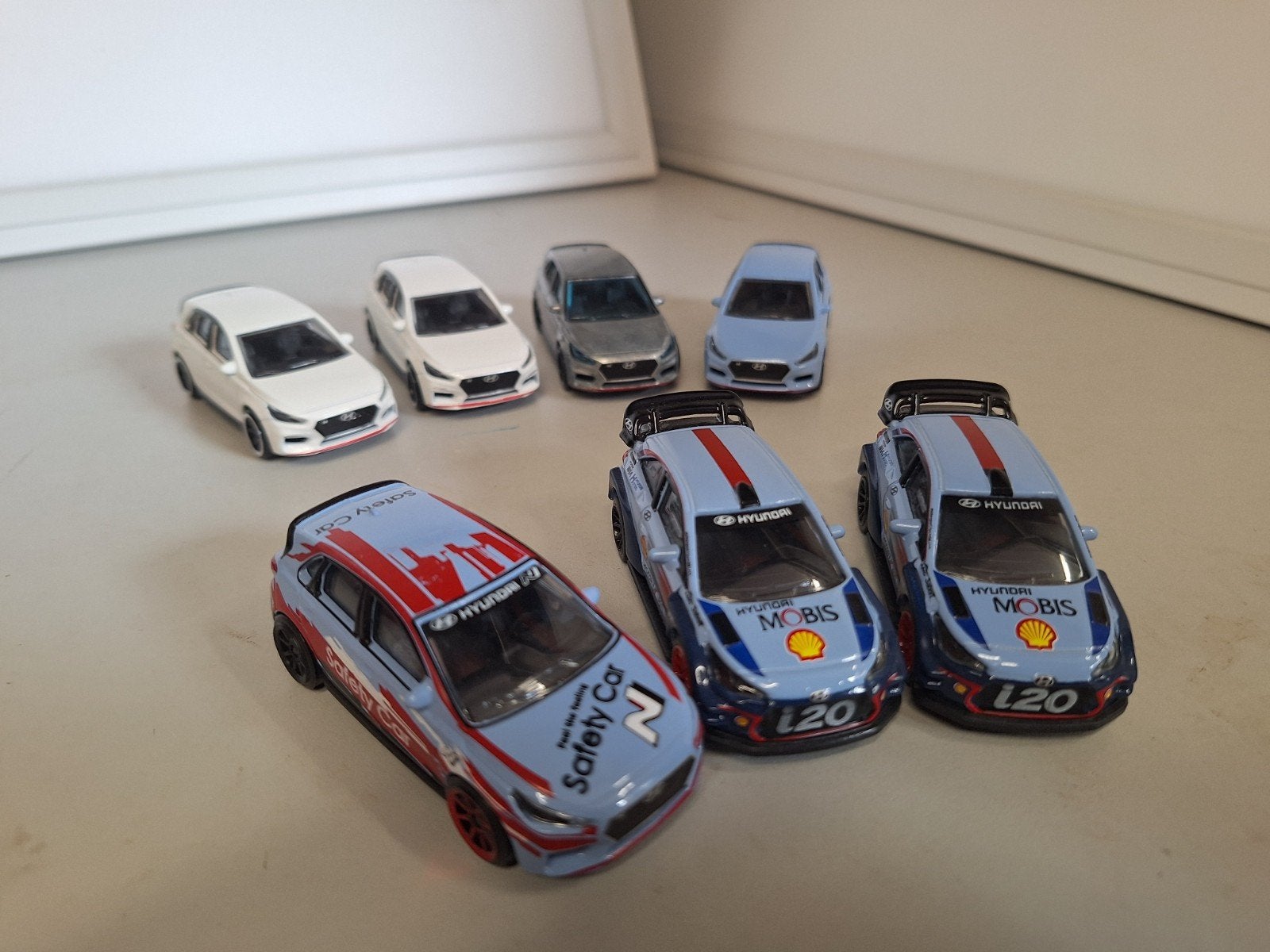 Hyundai i30 N en i20 N modelauto's - Set van 7, Ophalen of Verzenden, Zo goed als nieuw