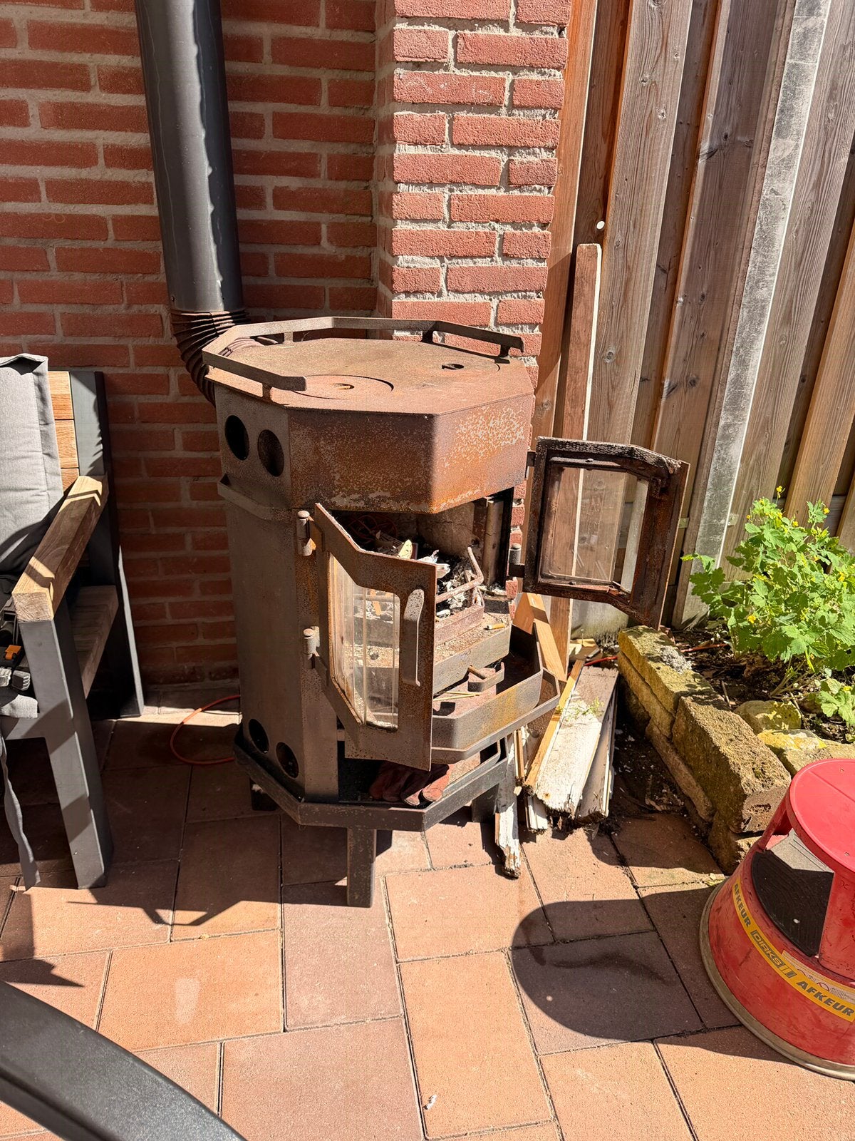 Brink hout kachel, Huis en Inrichting, Ophalen, Gebruikt, Houtkachel, Vrijstaand