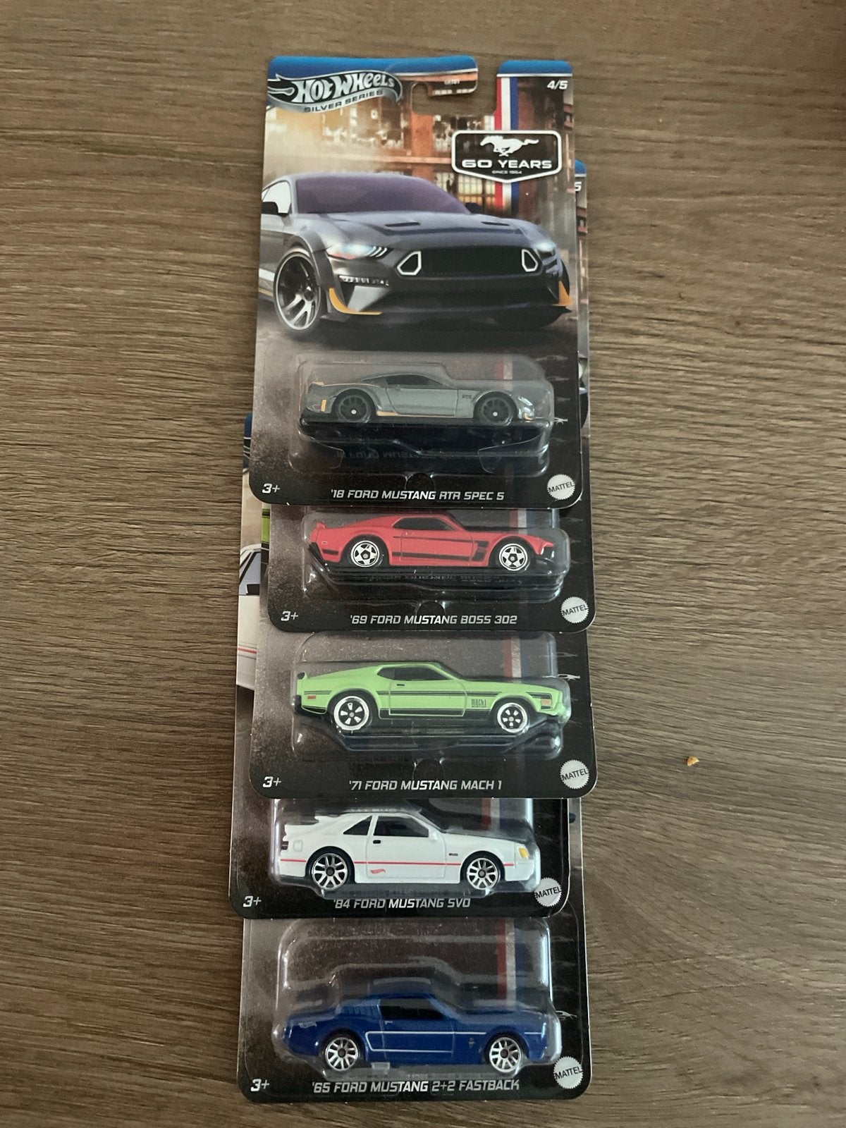 Hot Wheels Silver Series 60 Jaar Mustang Set (5 auto's), Ophalen of Verzenden, Nieuw