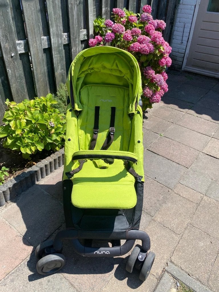 Nuna buggy Pepp Limegroen, Kinderen en Baby's, Ophalen, Gebruikt, Verstelbare rugleuning