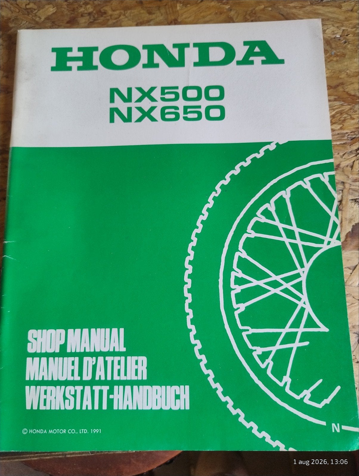 Honda NX500 NX650 1991 Werkplaatshandboek Shop Manual, Motoren, Verzenden, Honda