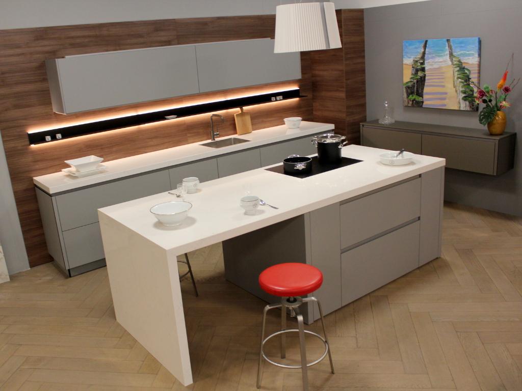 MB12 Luxe Pronorm designkeuken met eiland en Falmec - AEG, Ophalen, Info@pronorm.de, Overige typen, Nieuw