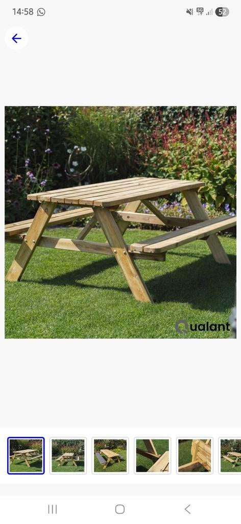 Gezocht: Gratis picknicktafel, Ophalen of Verzenden, Rechthoekig, Hout
