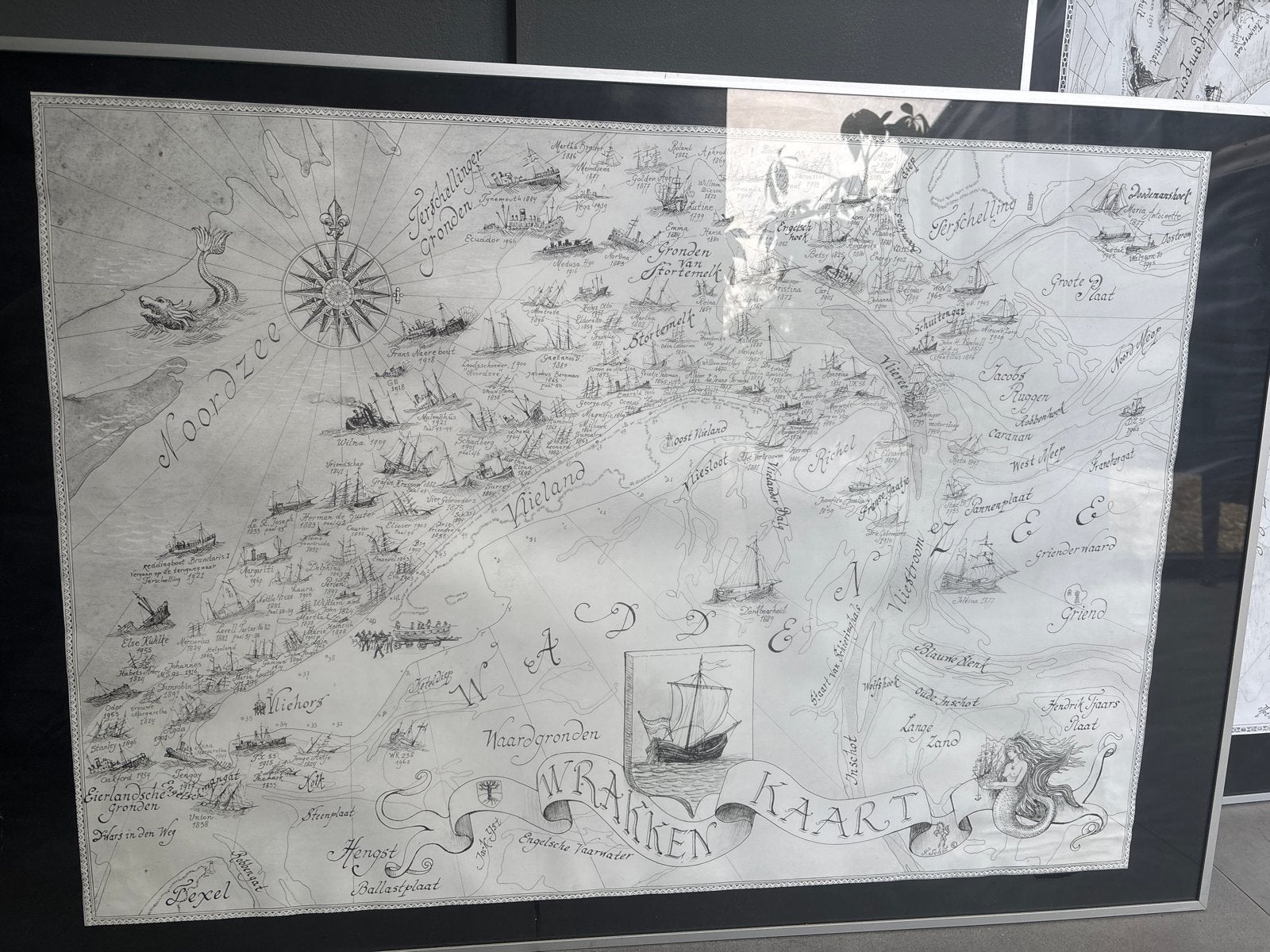 Wrakken Kaart: Historische Zeekaart van de Noordzee, Boeken, Ophalen, 1800 tot 2000, Nederland, Landkaart