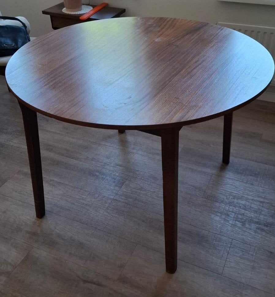Ronde pastoe tafel, Huis en Inrichting, Tafels | Eettafels, Ophalen, Gebruikt, Pastoe jaren 60, Vier personen
