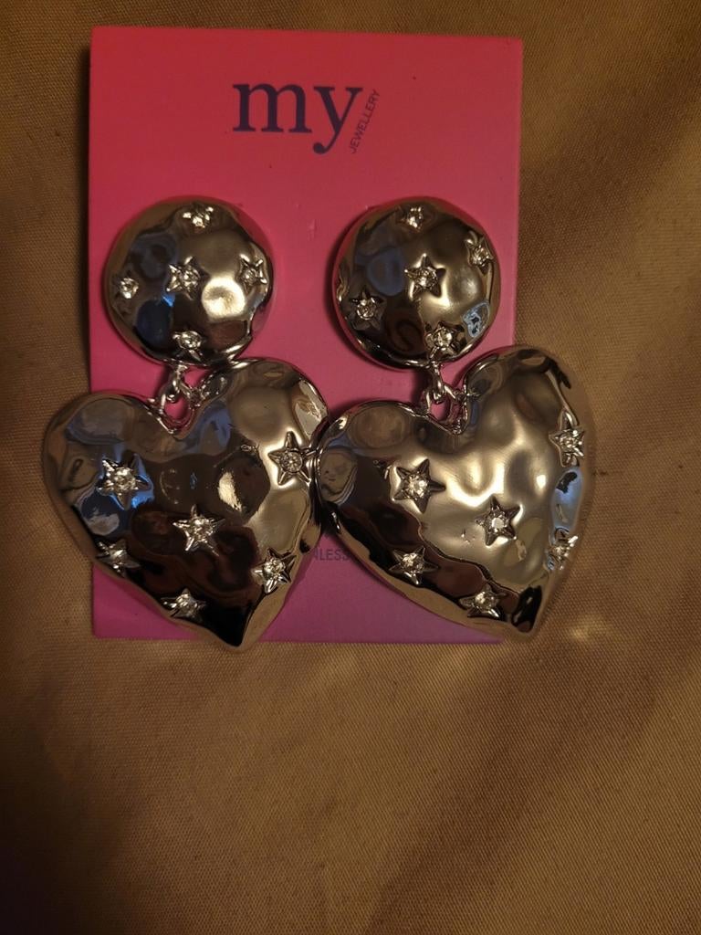 My jewellery Oorbellen Statement Sparkling, Verzenden, Nieuw, Zilver, Zilver