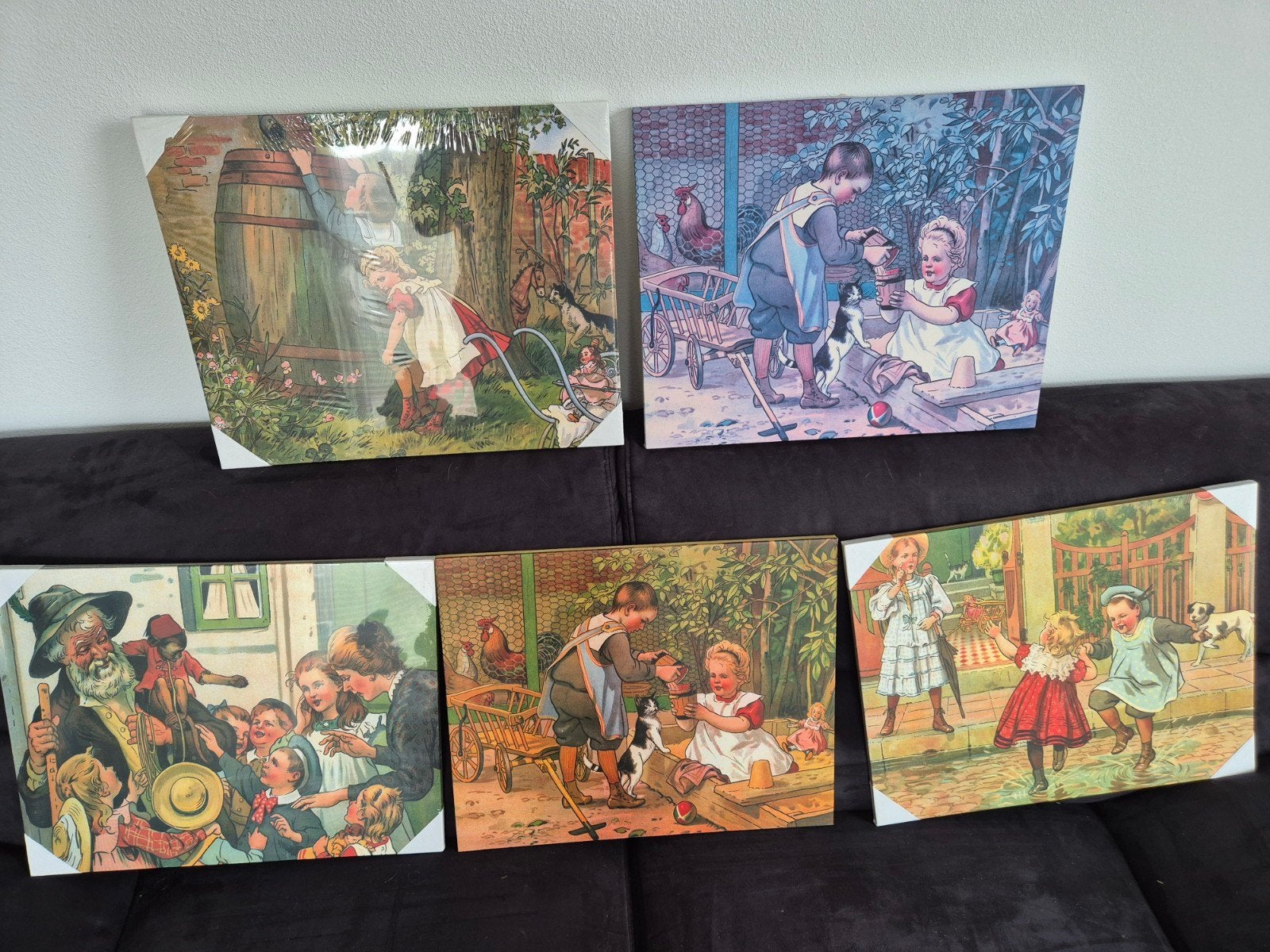 Ot en Sien schilderijen set. Nostalgische kinderafbeeldingen, Ophalen of Verzenden, Zo goed als nieuw, Schilderij, 5 – 50