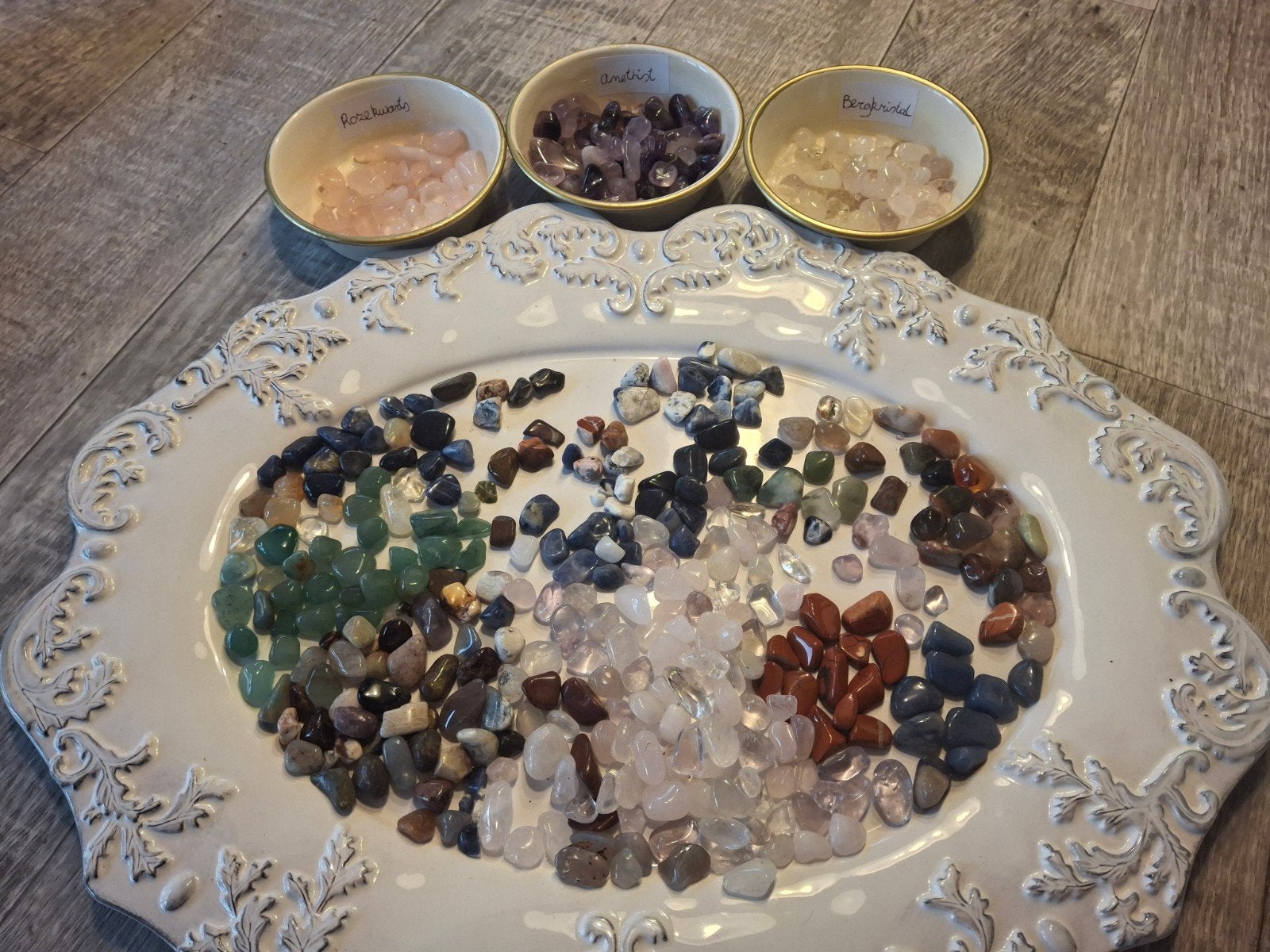 Diverse trommelsteentjes edelstenen, Ophalen