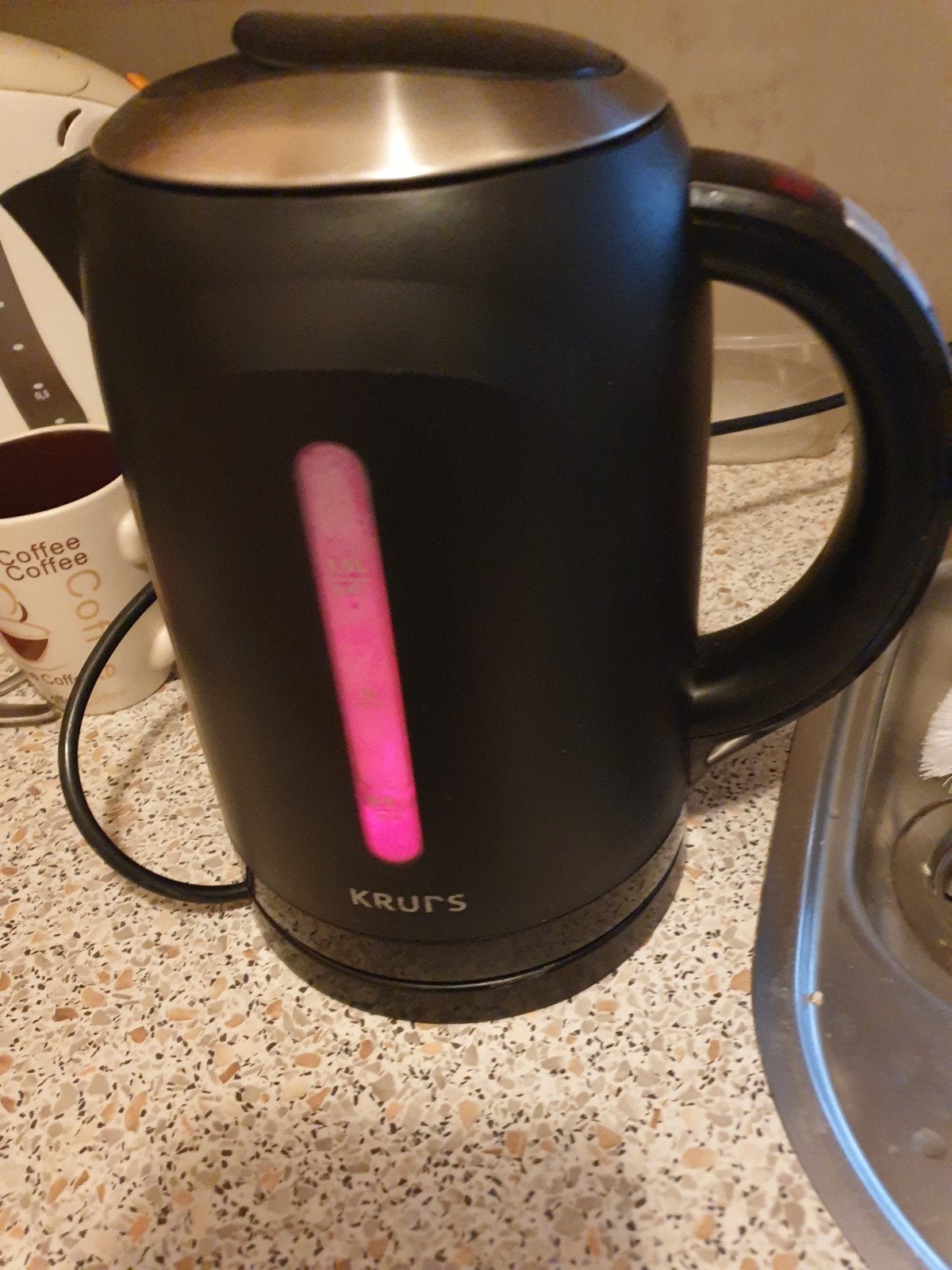 Krups BW410 Waterkoker - Zwart met temperatuurregeling, 1 tot 2 liter, Ophalen of Verzenden