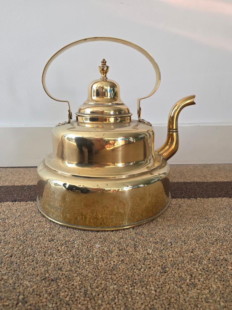 Grote vintage koperen theeketel / waterketel, Ophalen of Verzenden, Koper