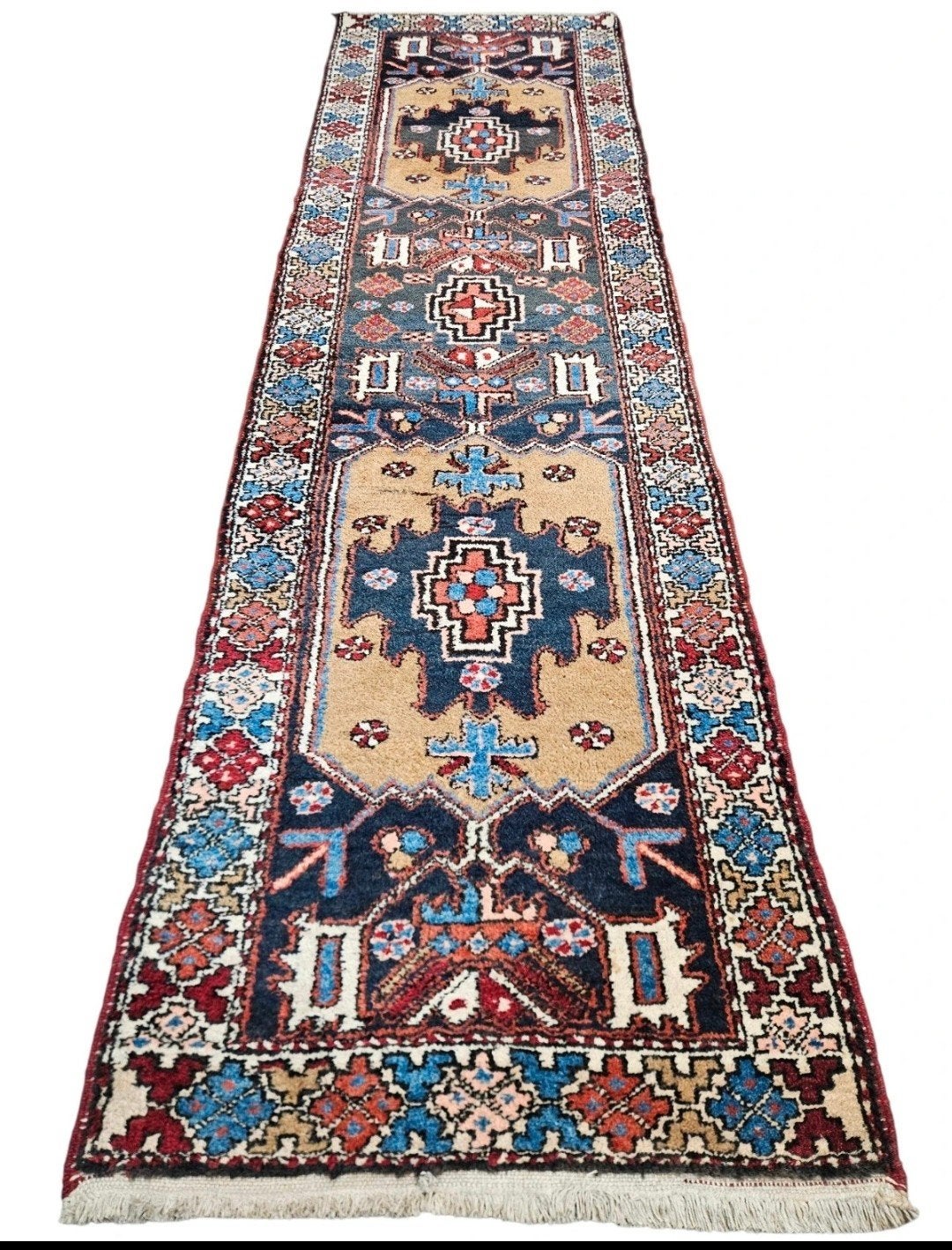 Handmade Persian wool Kazak carpet Runner loper wol 93x330cm, ., 200 cm of meer, Kazak, Iran
