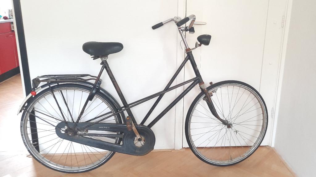 Jaren 50 locomotief dames fiets, Fietsen en Brommers, Ophalen, Gebruikt, Terugtraprem, Overige merken
