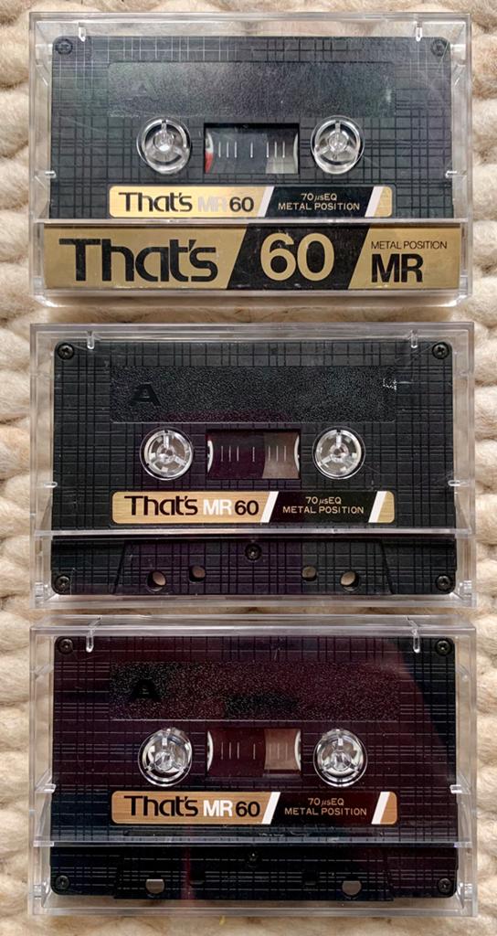 RARE 3x That’s MR60 METAL type IV cassettebandjes MR 60 C60, Cd's en Dvd's, Cassettebandjes, Gebruikt, 2 t/m 25 bandjes, Ophalen of Verzenden