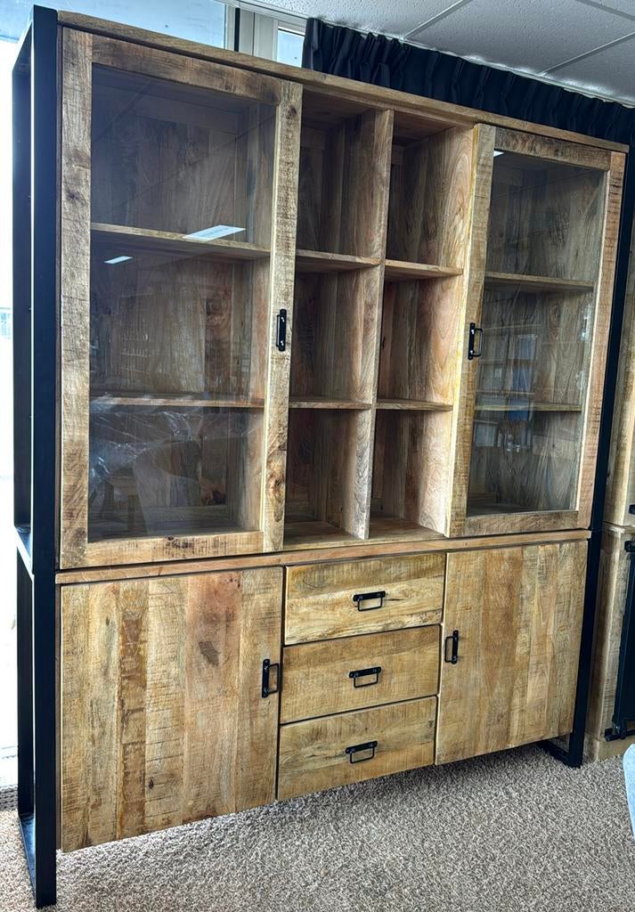 Buffetkast Britt, Glas, 200 cm of meer, Buffete kast, Met deur(en)