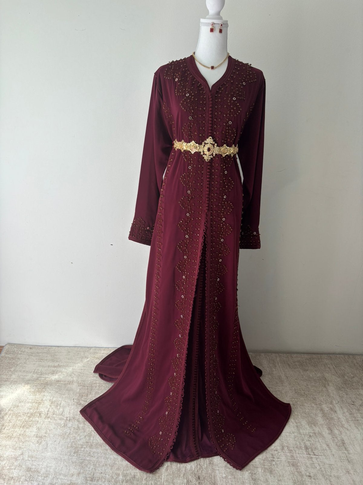 Takchita te HUUR, Kleding | Dames, Gelegenheidskleding, Overige typen, Blauw, Zo goed als nieuw, Ophalen