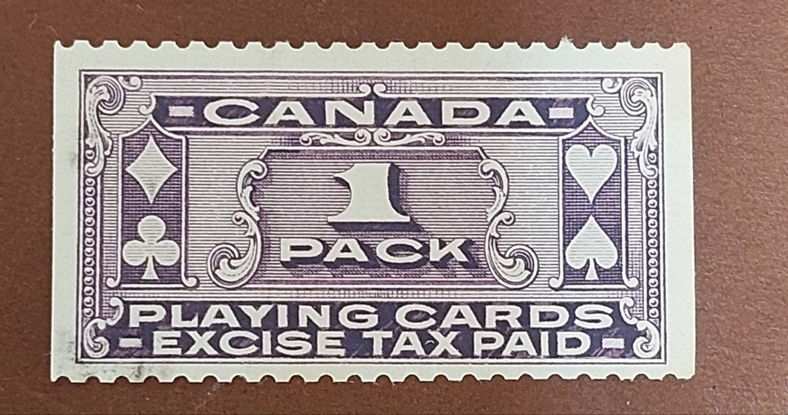 Canada speelkaarten belastingzegel #FPC 1 uit 1947, Ophalen of Verzenden, Postfris, Noord-Amerika