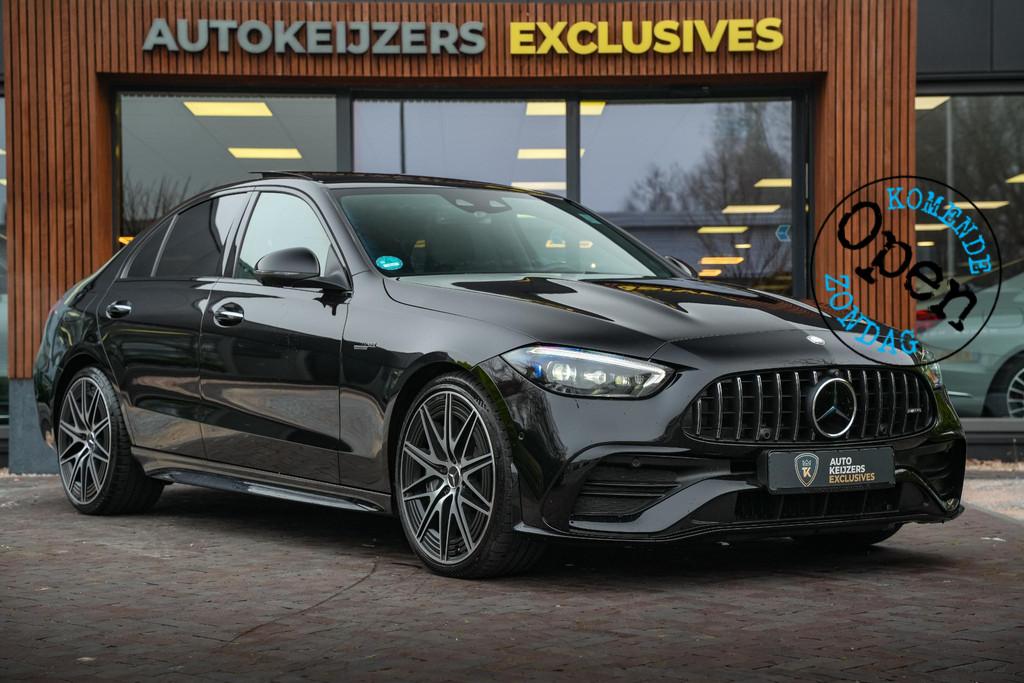 Mercedes-Benz C-klasse AMG 43 4MATIC Panoramadak Burmester A, Auto's, Automaat, Gebruikt, 4 cilinders, Zwart