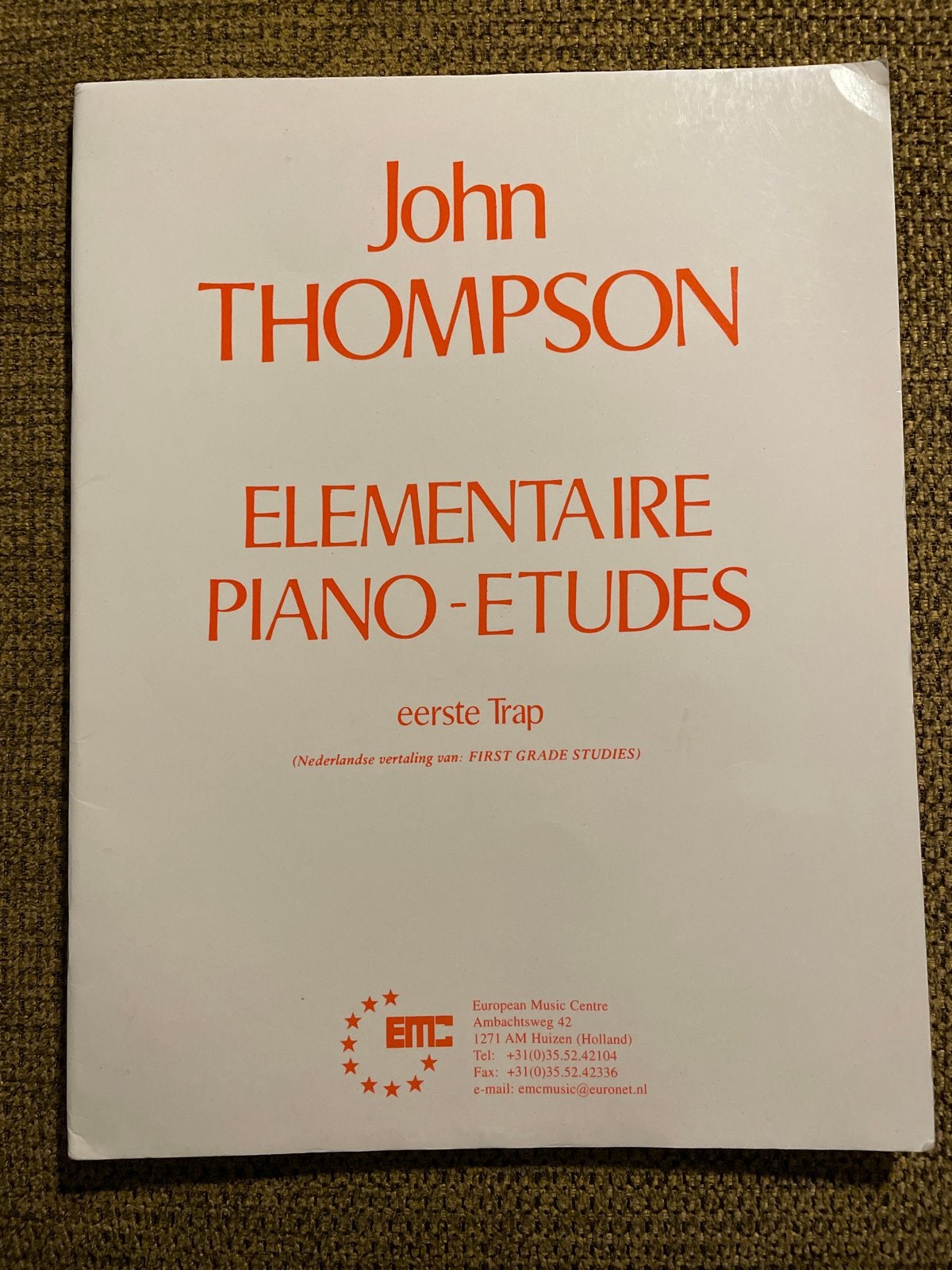 John Thompson Elementaire Piano-Etudes - Eerste Trap, Gebruikt, Klassiek, Les of Cursus, Ophalen of Verzenden