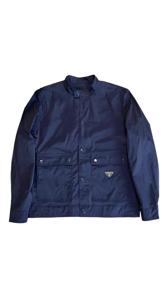 Prada Re-Nylon Logo Jas Jack Navy Blauw Maat M en L, Ophalen of Verzenden