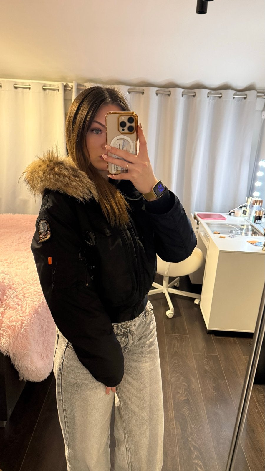Parajumpers Gobi Jas Zwart - Maat M, Ophalen of Verzenden, Gedragen, Maat 38/40 (M), Zwart