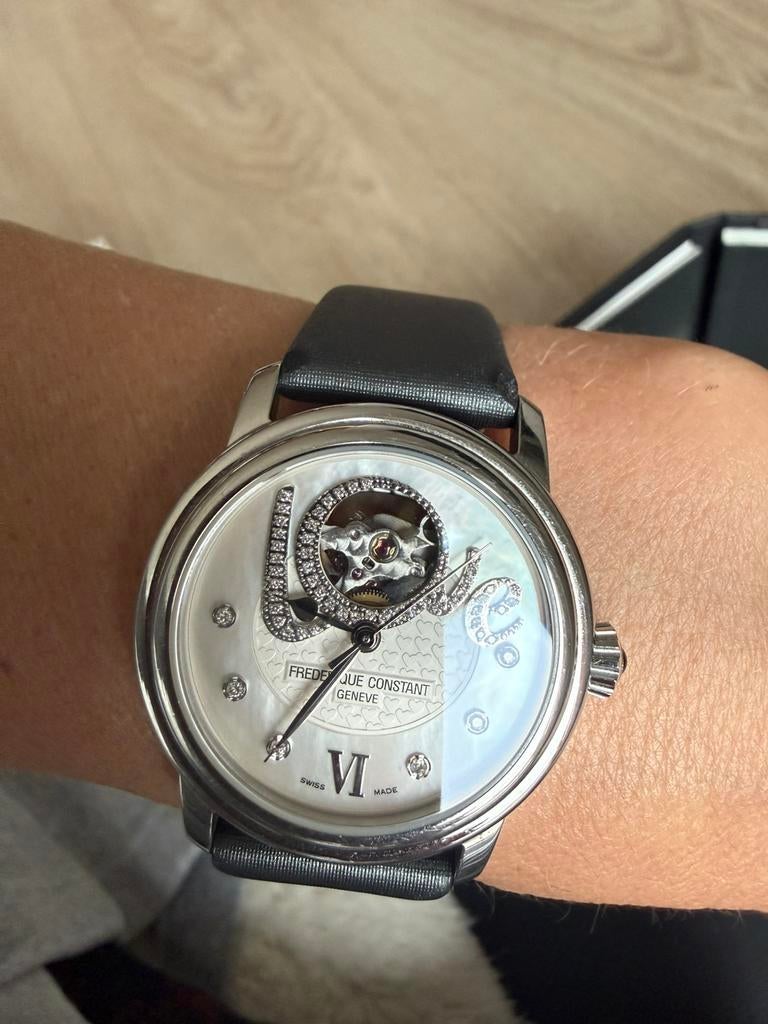 Frederique Constant automatic Love Heart Beat horloge, Overige merken, Staal, Polshorloge, Ophalen of Verzenden
