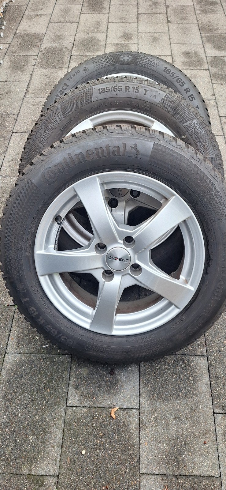 winterbanden op lm velgen (Kia Rio 2014), Ophalen, Gebruikt, 15 inch, Banden en Velgen