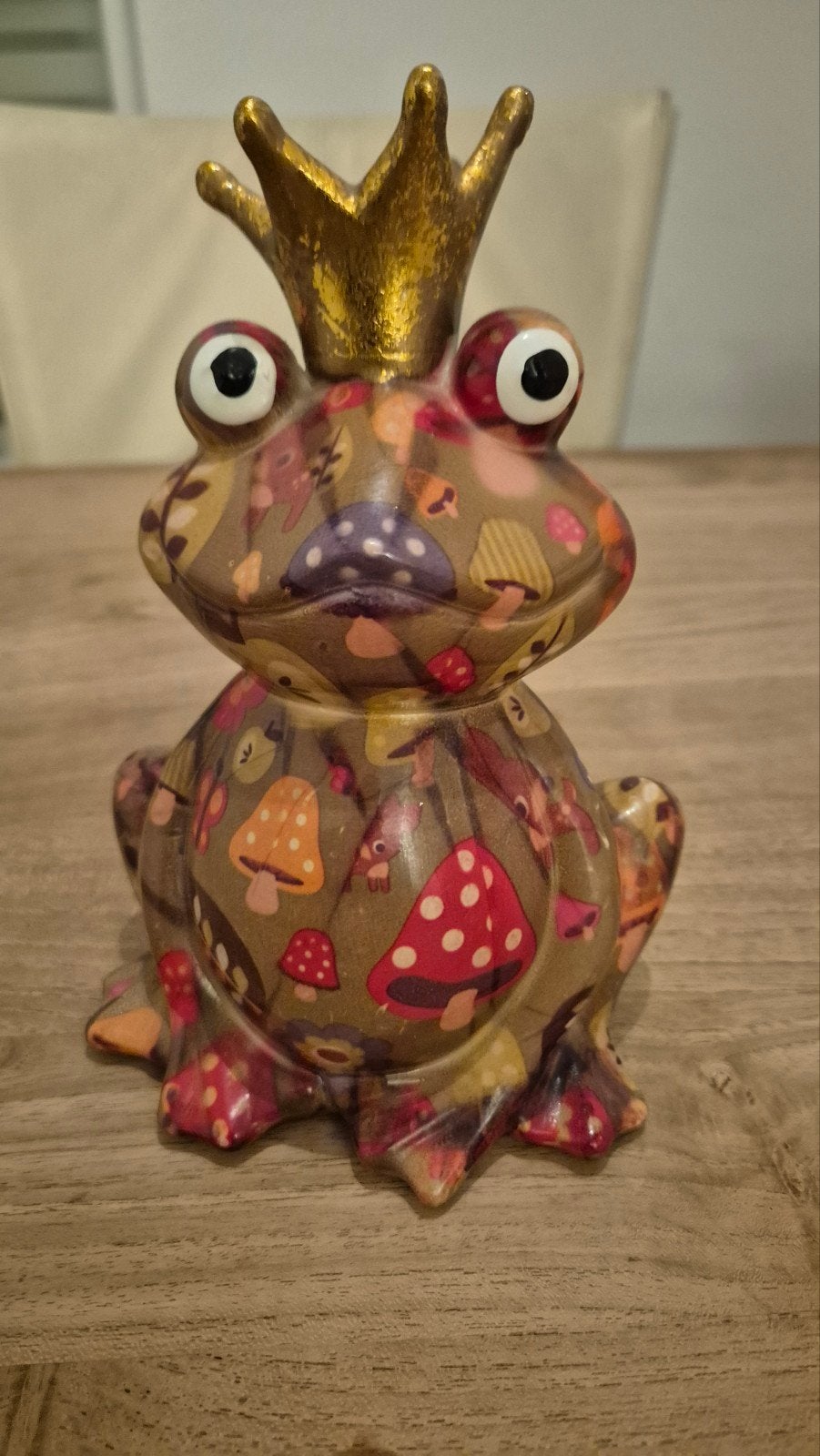 Pomme-Pidou spaarpot kikker met kroon, Ophalen, Zo goed als nieuw, Meerkleurig, Overige stijlen