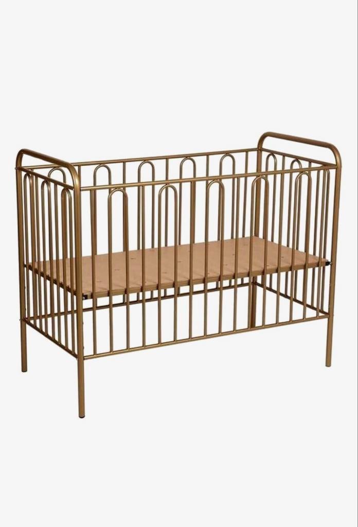 Stijlvol Polini Kids goud Vintage Ledikant + IKEA Matras, Kinderen en Baby's, Babywiegjes en Ledikanten, Ophalen, Zo goed als nieuw