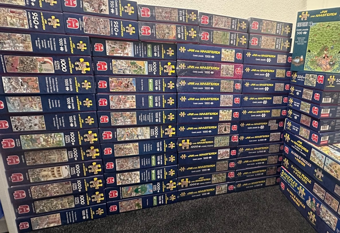 Mooie collectie JAN VAN HAASTEREN puzzels! Compleet!😊🧩, Ophalen of Verzenden, 500 t/m 1500 stukjes, Zo goed als nieuw, Legpuzzel