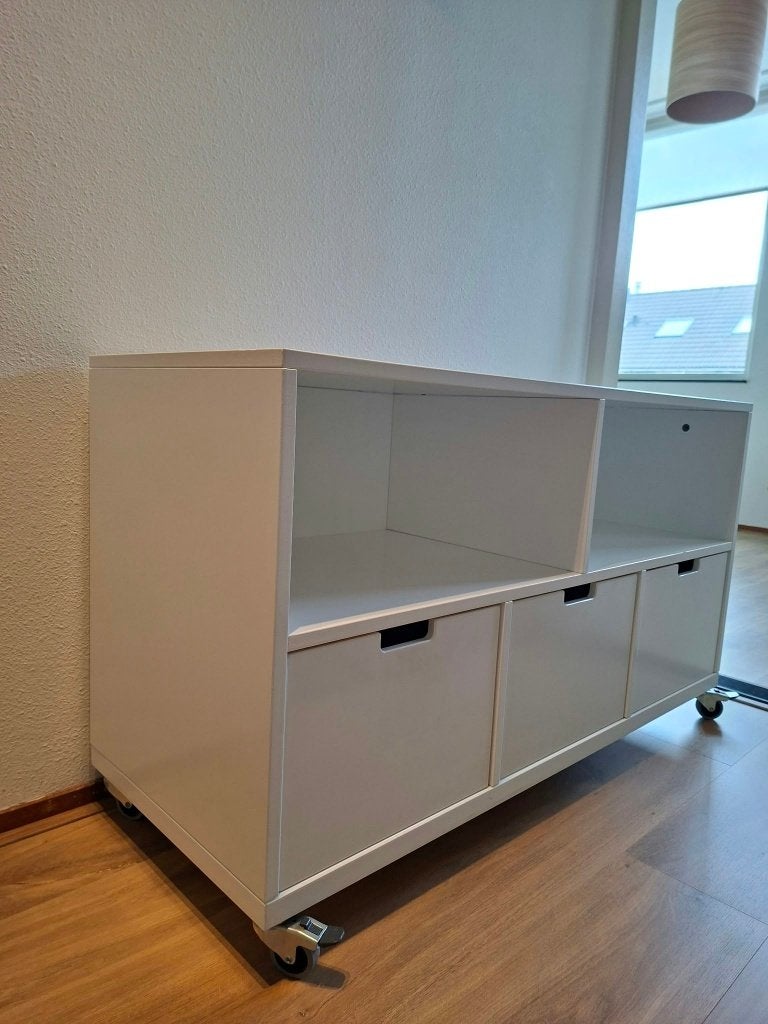 Bopita Combiflex witte lage kast met 3 lades, Kast, Minder dan 50 cm, Ophalen, Minder dan 90 cm