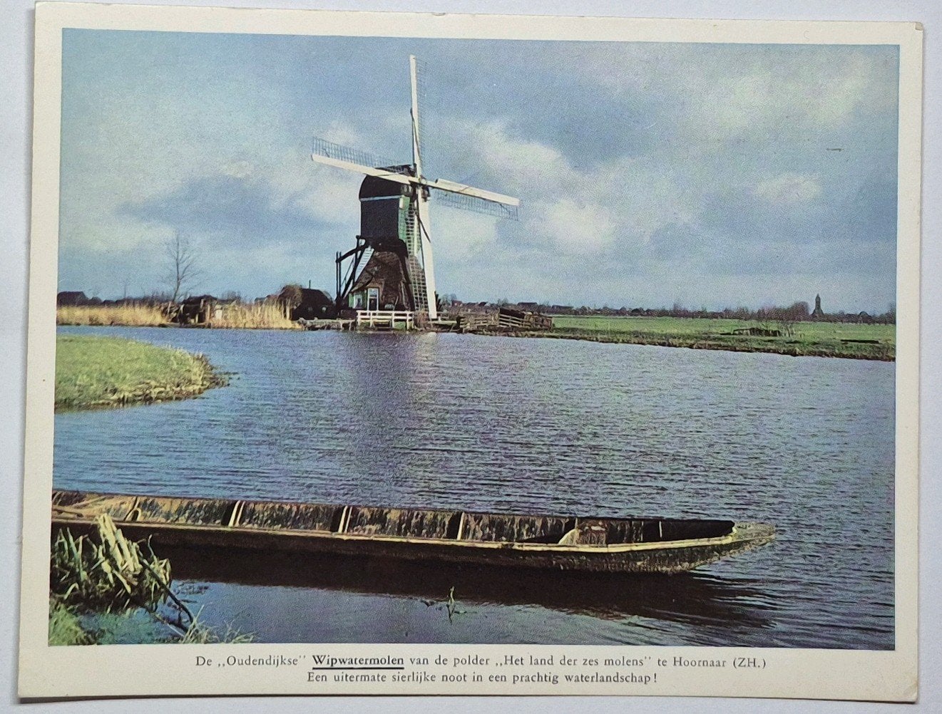 Hoornaar ( Z.H.) Wipwatermolen De Oudendijkse Molen, Verzenden, 1960 tot 1980, Gelopen, Zuid-Holland