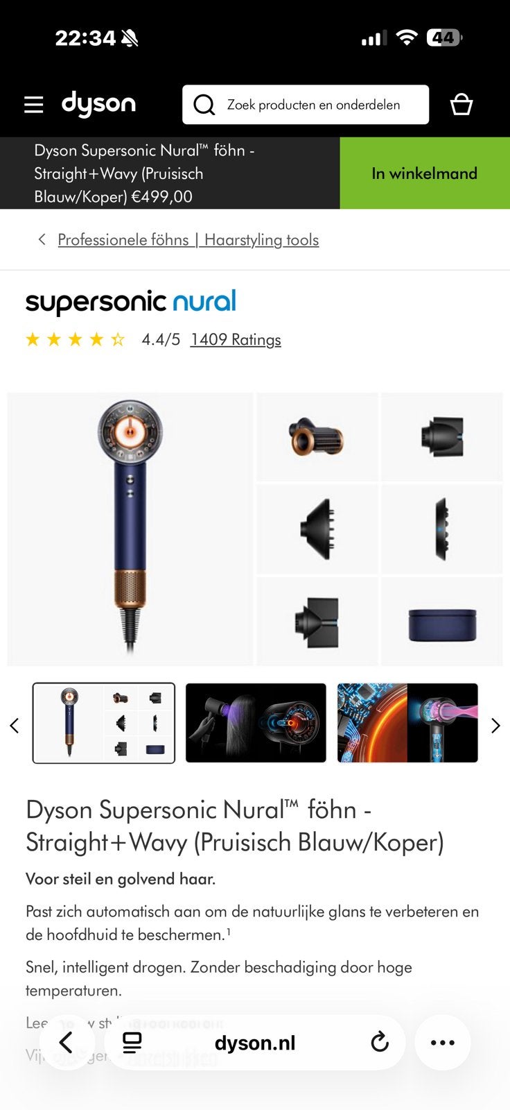Dyson Supersonic Nural föhn, Ophalen of Verzenden, Nieuw, Föhn of Haardroger