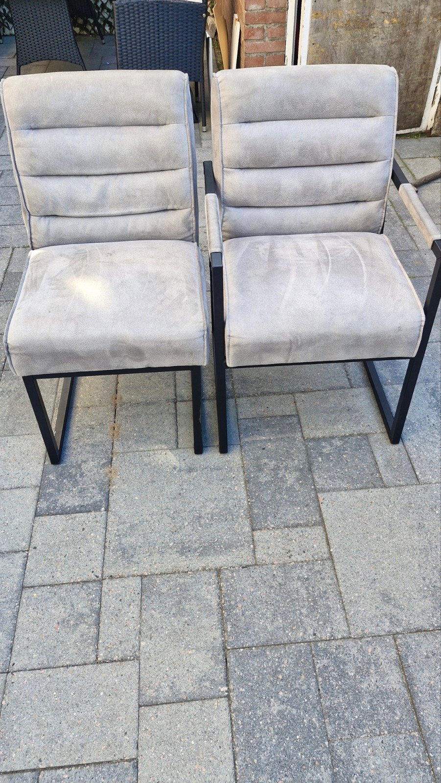 eetkamerstoelen, Ophalen, Zo goed als nieuw, Grijs, Vijf, Zes of meer stoelen