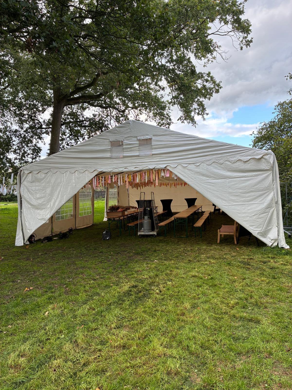 Partytent (professionele kwaliteit tent) 8x12 m, Ophalen, Opvouwbaar, Partytent, 6 meter of meer