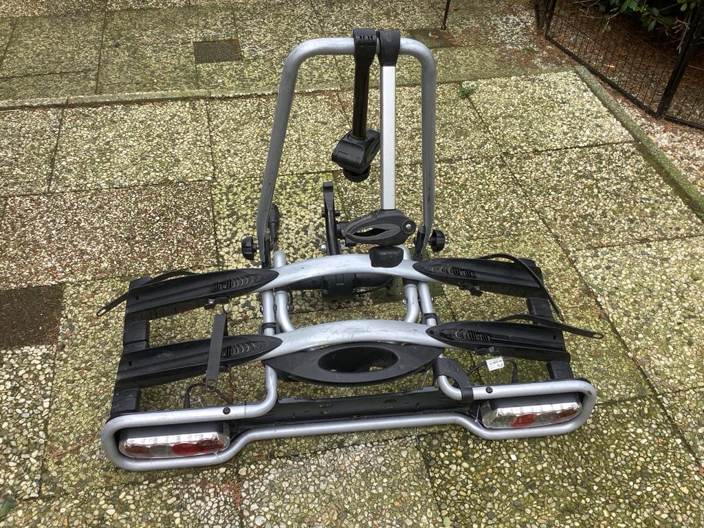 Fietsendrager voor E-bikes met slot, Ophalen, Gebruikt, 2 fietsen, Trekhaakdrager