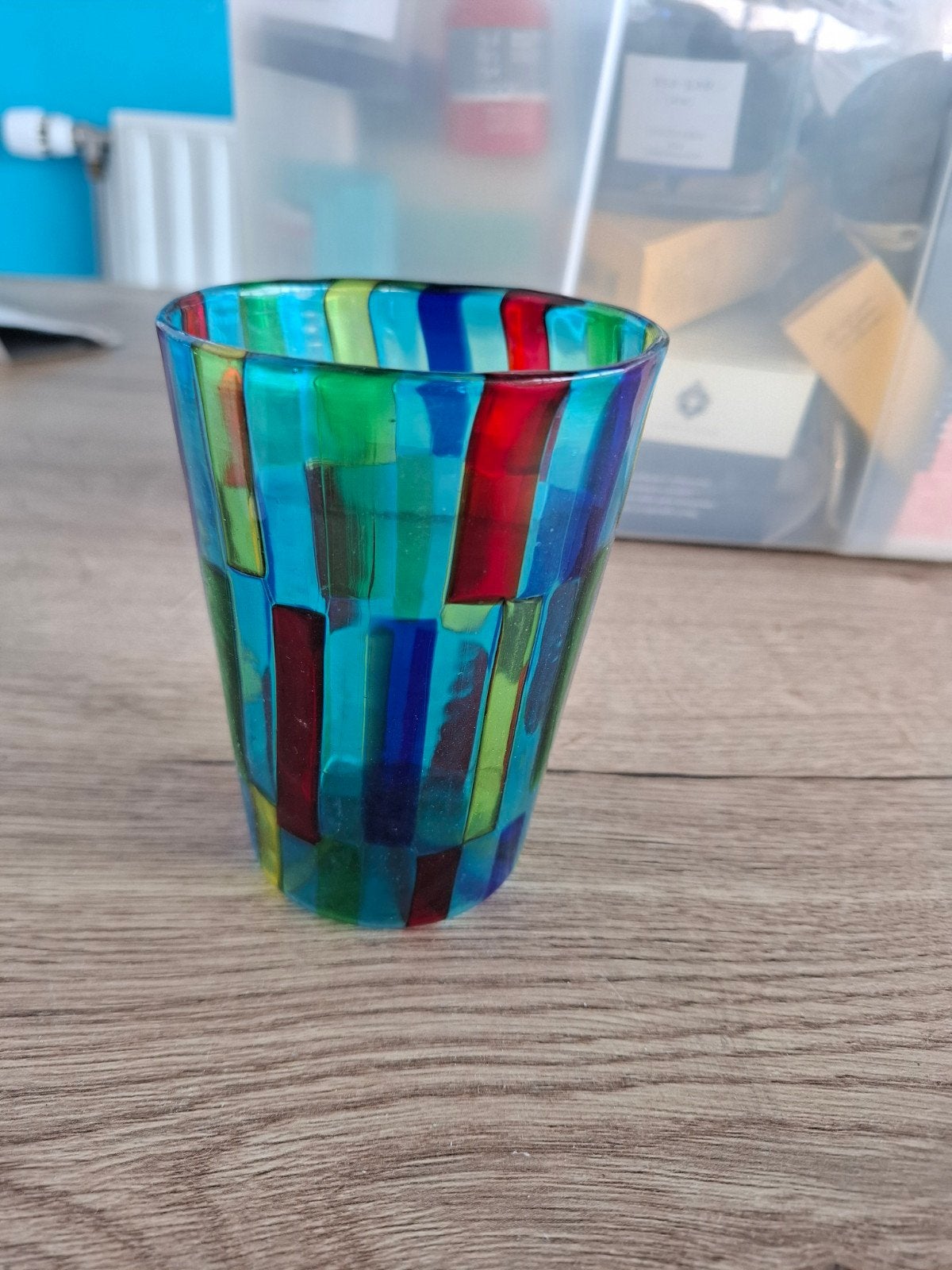 Kleurrijke Murano Glas Vaas - Handgemaakt, Ophalen of Verzenden