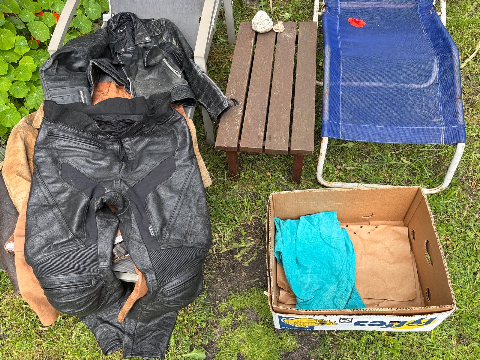 Diverse leren motorkleding: jassen en broeken, Ophalen of Verzenden, Tweedehands, Heren, Jas | leer
