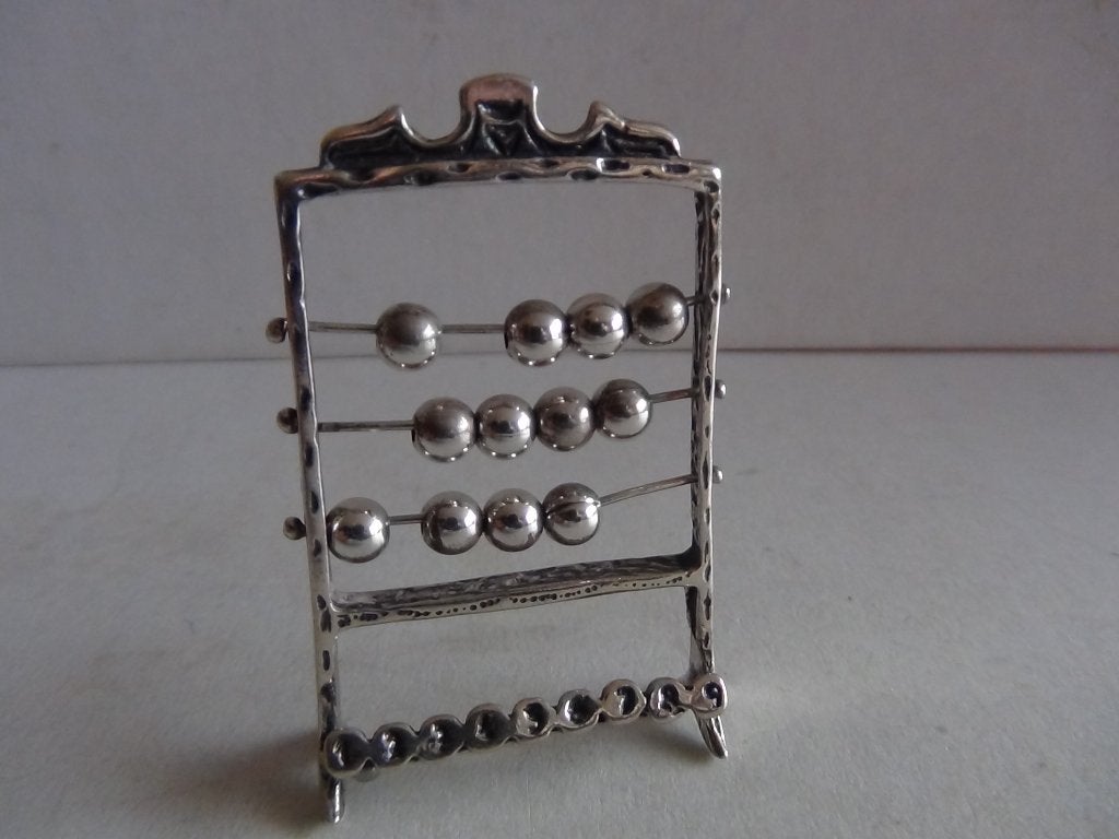 Miniatuur zilver FE2 telraam zilveren miniaturen, Antiek en Kunst, Verzenden, Zilver