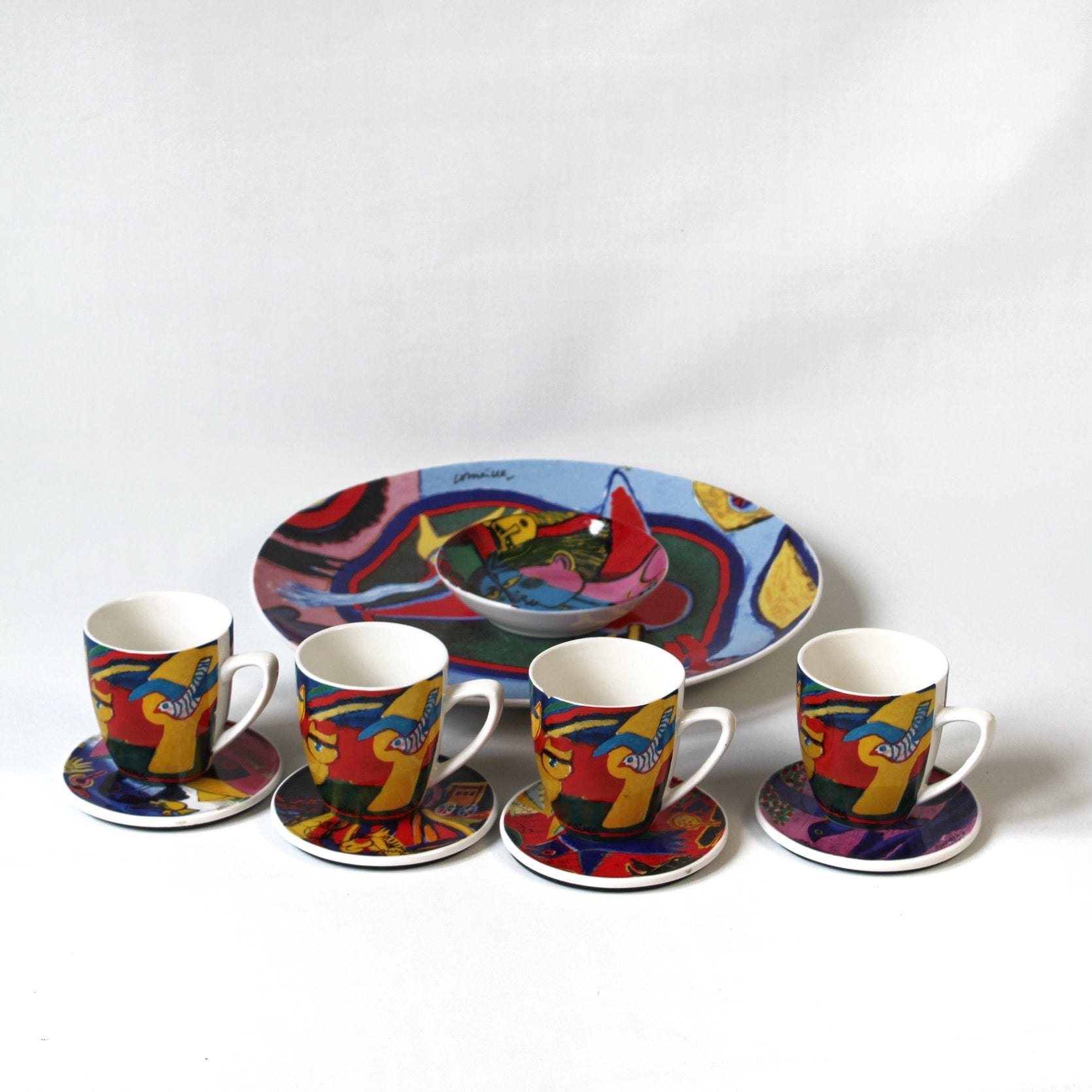 Corneille Koffieset met Schaal & Onderzetters –Cobra, Ophalen of Verzenden