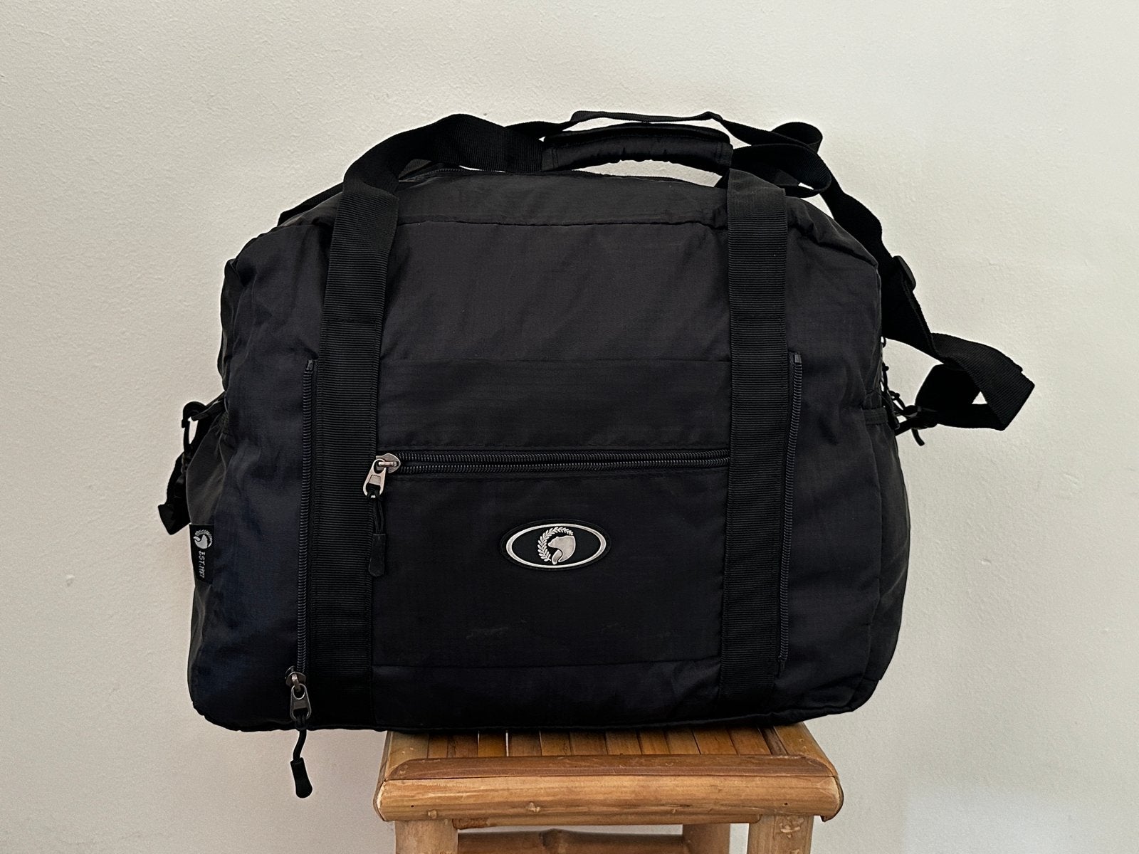 Zwarte opvouwbare reistas/sporttas 40 x 30 x20 cm, 40 tot 60 cm, Gebruikt, 20 tot 30 cm, Zwart