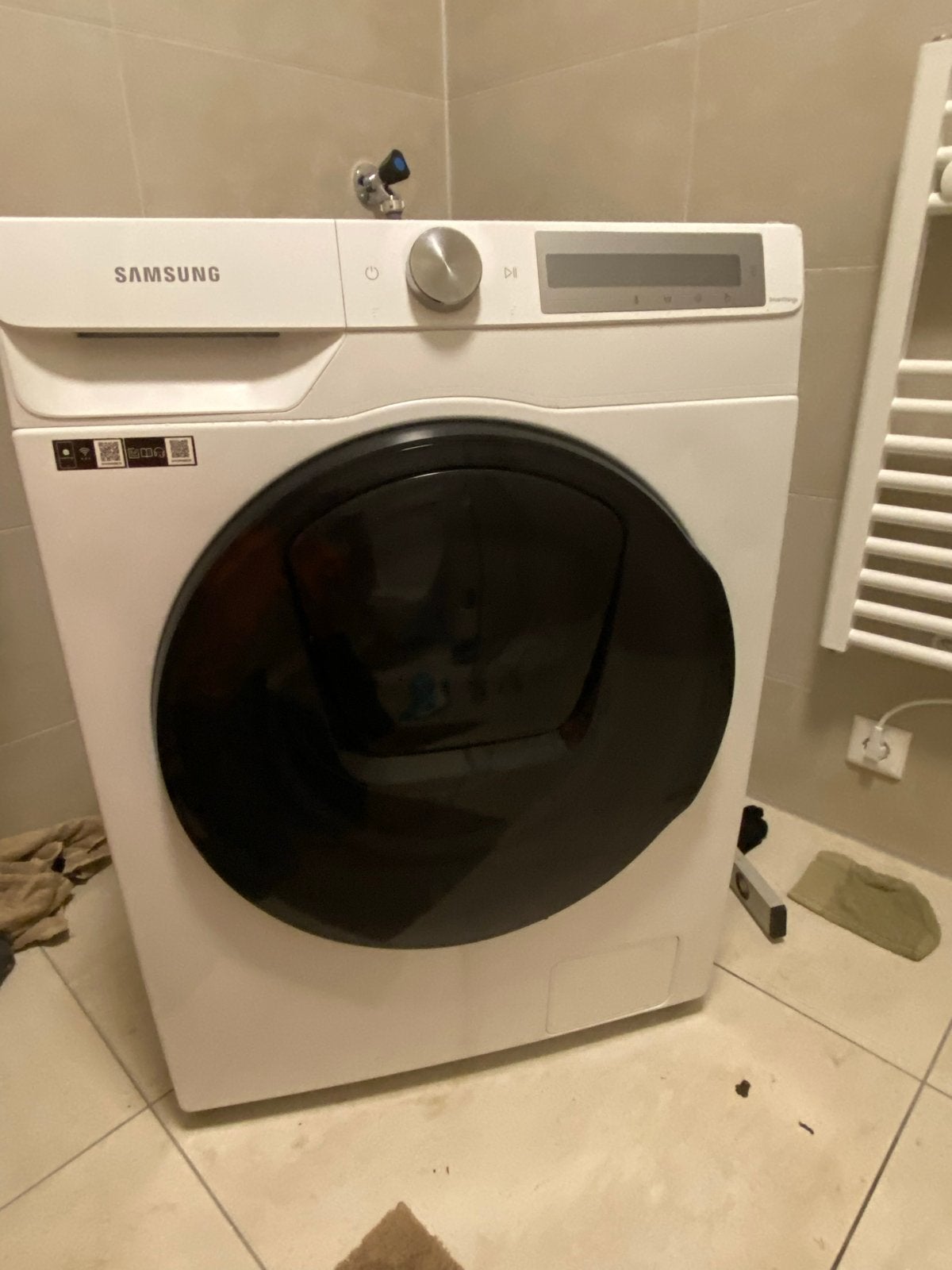 Samsung WD80T654ABH/S2 AddWash Was/Droogcombinatie, 10 kg of meer, Ophalen, Zo goed als nieuw