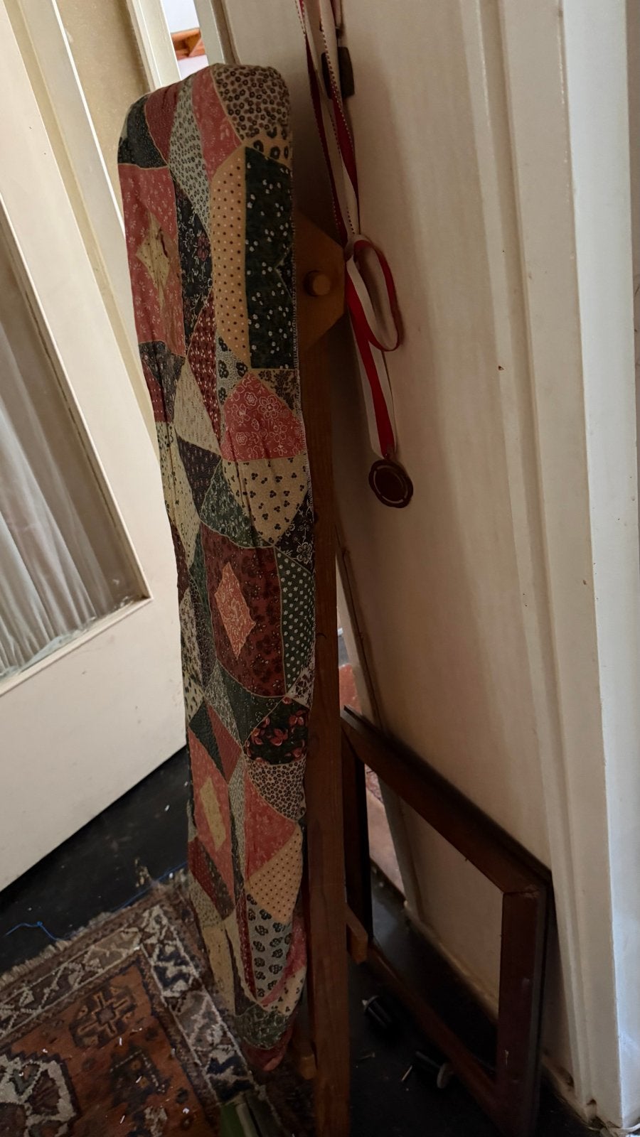 Houten Strijkplank met Patchwork Hoes, Ophalen of Verzenden, Gebruikt