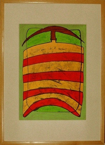 Kunsthandel Gennep - "Leitafel Op Z,N Afrikaans", Ophalen of Verzenden, Papier/karton, Gesigneerd, Gemengde techniek