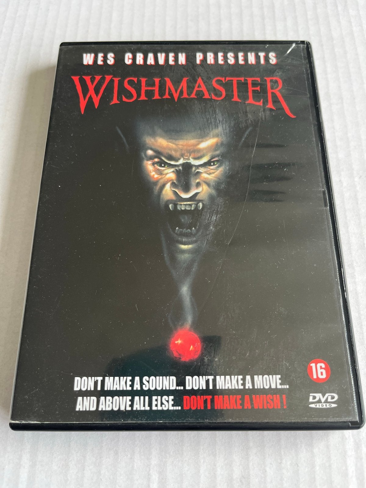 Wishmaster DVD - Wes Craven, Cd's en Dvd's, Vanaf 16 jaar, Nederlands, Breedbeeld, Ophalen of Verzenden