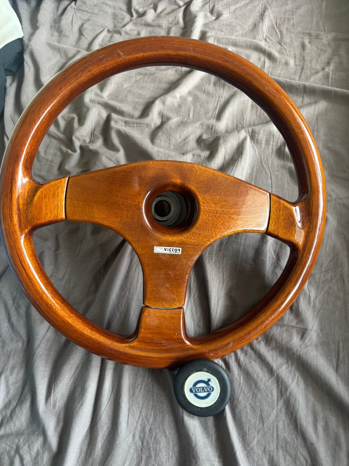 Origineel Victor houten sportstuur + Volvo claxonknop, Ophalen of Verzenden, Gebruikt, Volvo