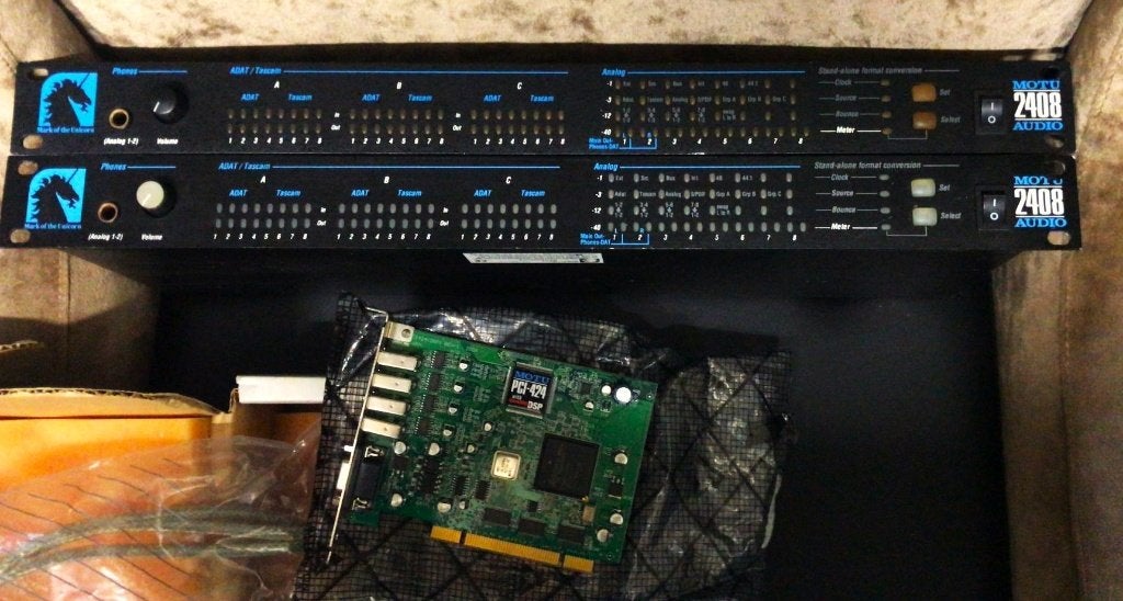 MOTU 2 X 2408,PCI 424 Card Cuemix DSP 48 channel studio, Ophalen of Verzenden, Multi-effect