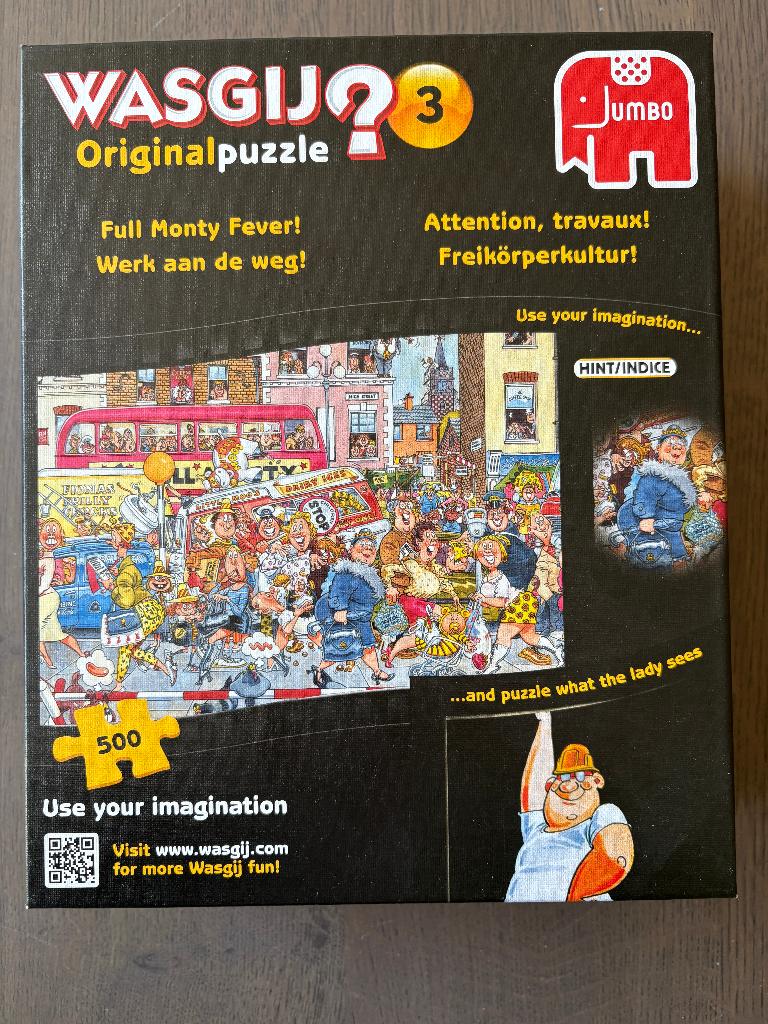 Wasgij Original 3 - Werk aan de weg! (500 stukjes) (89a), Ophalen of Verzenden, 500 t/m 1500 stukjes, Zo goed als nieuw, Legpuzzel