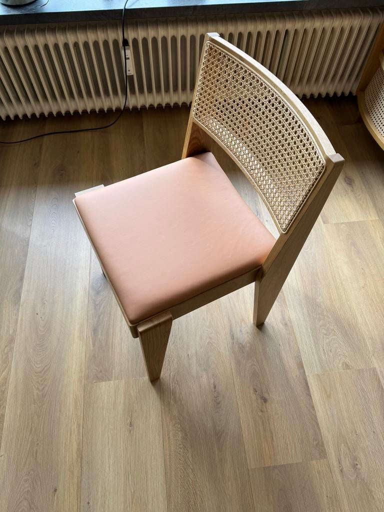 4x IKEA STOCKHOLM 2025 eetkamerstoel eiken/rotan, Ophalen, Zo goed als nieuw, Vier, Hout