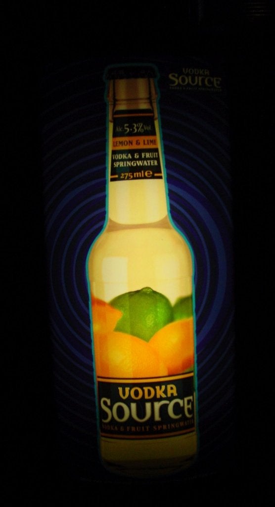 VODKA SOURCE LICHTREKLAME, Verzamelen, Ophalen of Verzenden