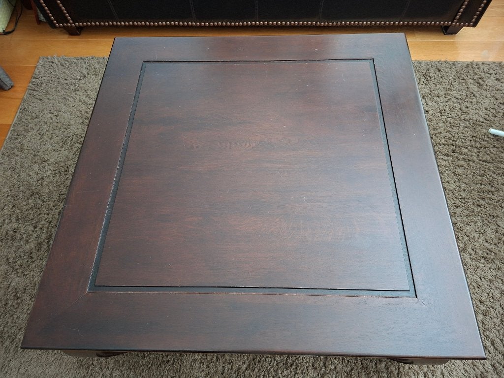 Set van 2 salon tafels (model opium) massief eiken, Ophalen, Gebruikt, 50 tot 100 cm, Koloniaal